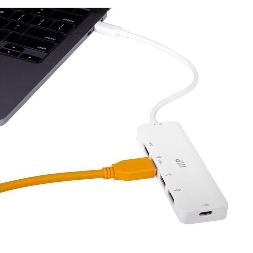 NWT Monoprice 5-in-1 USB-C to 4K HDMI Display Adapter & USB Hub,Docking Station - Picture 2 of 7
